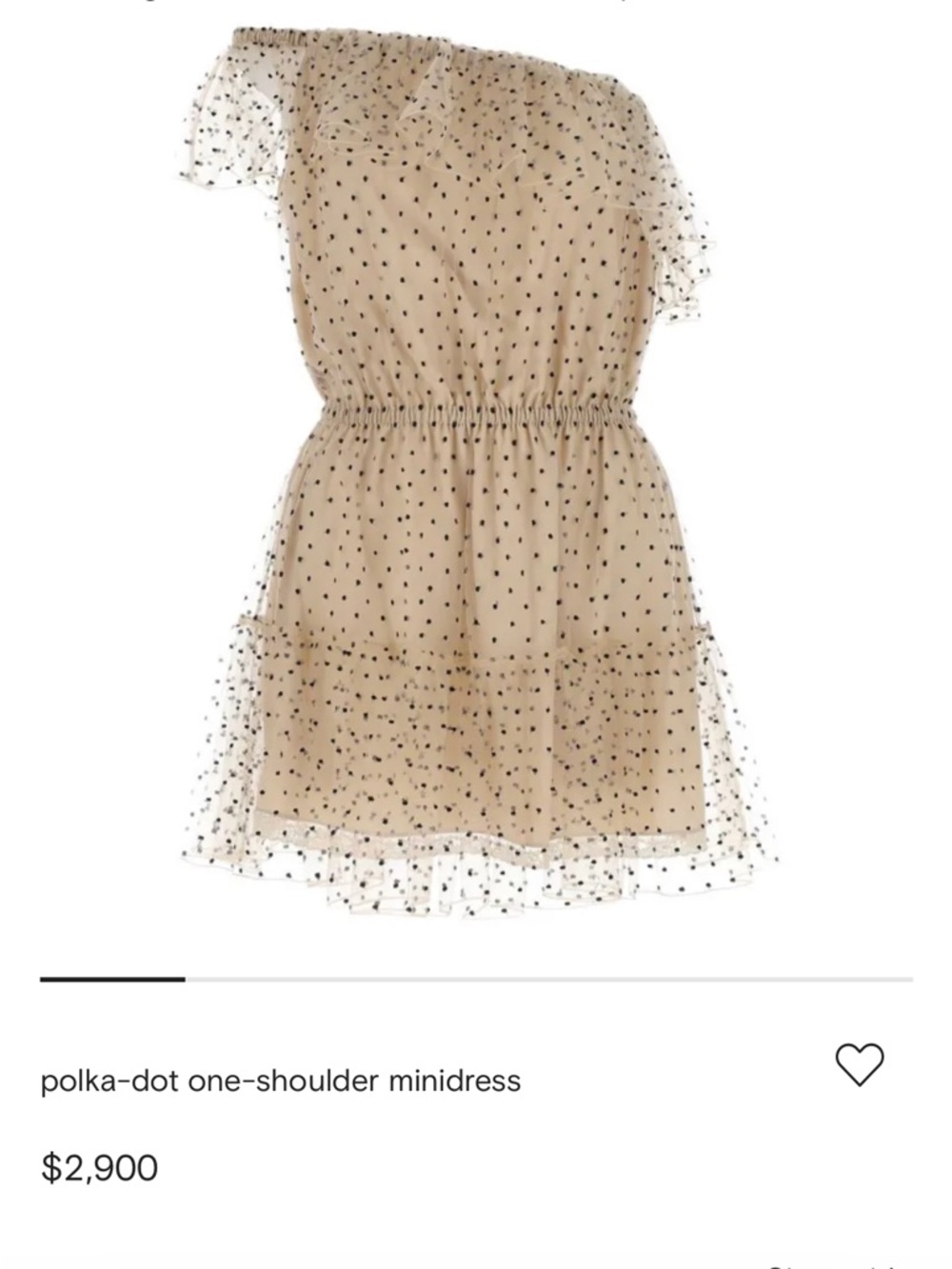 Gucci Cream Polka Dot One-Shoulder Kids Dress NWT